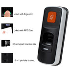 Standalone RFID Fingerprint Access Control System Biometric 125KHz Reader Door Opener Support SD Card WG26 + 10pcs Cards Keyfobs