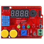 Starter kit Rich Shield with Infrared Receiver LED Buzzer Button DHT11 Light Sensor Temperature Voltage Module Board for Arduino