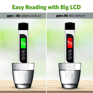 TDS Meter Water Quality Tester TDS EC&amp;Temperature Meter 3 in 1 0-9999 ppm Meter for Drinking Water Test, Coffee, Swimming Pool