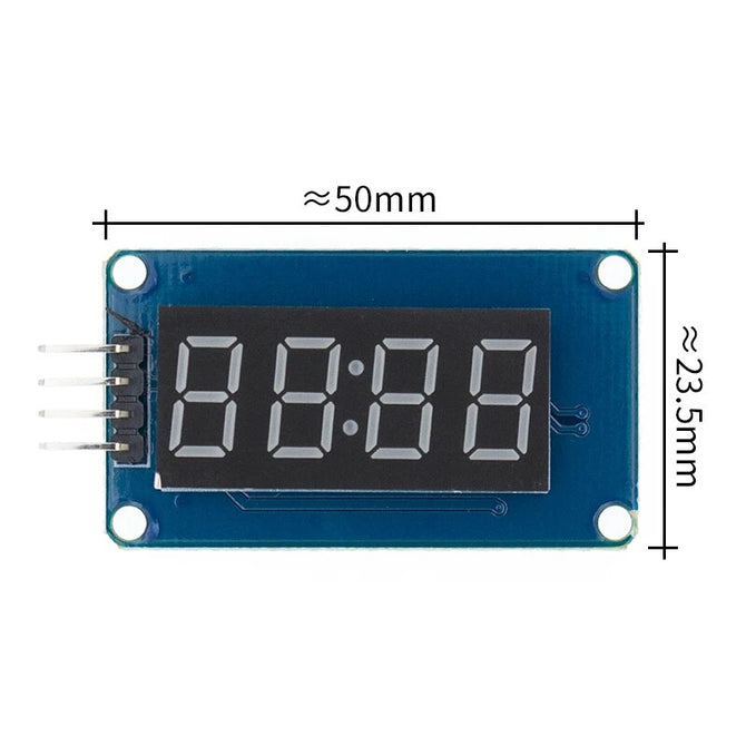 TM1637 4 Bits Digital LED Display Module For arduino 7 Segment 0.36Inch Clock RED Anode Tube Four Serial Driver Board Pack