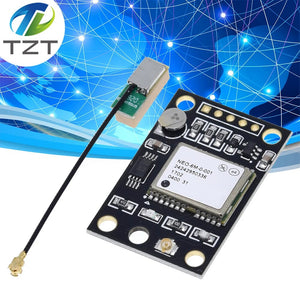 TZT GY-NEO6MV2 NEO-6M GPS Module NEO6MV2 With Flight Control EEPROM Controller MWC APM2 APM2.5 Large Antenna For Arduino Board
