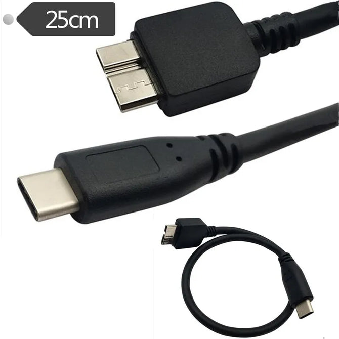USB 3.1 Type C USB-C to USB 3.0 Micro-B Cable for Chromebook Pixel External Hard Drive and More 0.25m