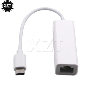 USB Ethernet Adapter 10/100Mbps Network Card Rj45 Type c USB C Lan For Macbook Windows Wired Internet Cable