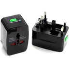 Universal USB Travel Plug Adapter US AU UK EU Multi-function All in One AC Power Socket Converter Plug Adaptor White 6A 250V