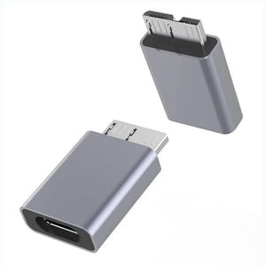 Usb 3.1 Type C Female To Micro Usb 3.0 Male Connector Adapter Aluminum Portable Charging External Mobile Hard Disk Box Converter