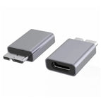 Usb 3.1 Type C Female To Micro Usb 3.0 Male Connector Adapter Aluminum Portable Charging External Mobile Hard Disk Box Converter