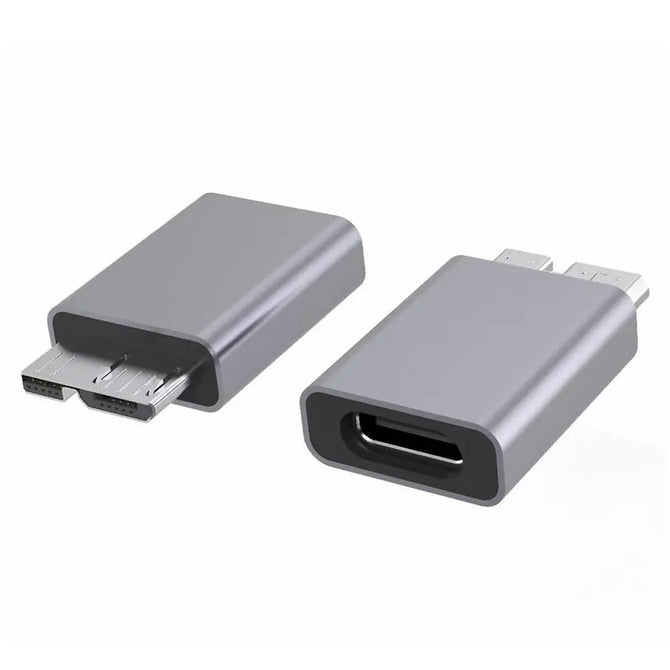 Usb 3.1 Type C Female To Micro Usb 3.0 Male Connector Adapter Aluminum Portable Charging External Mobile Hard Disk Box Converter