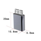 Usb 3.1 Type C Female To Micro Usb 3.0 Male Connector Adapter Aluminum Portable Charging External Mobile Hard Disk Box Converter