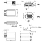 Usb 3.1 Type C Female To Micro Usb 3.0 Male Connector Adapter Aluminum Portable Charging External Mobile Hard Disk Box Converter