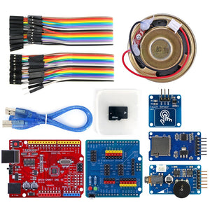 Wav Player Kit with OPEN-SMART Board Micro SD Card Touch Sensor Module and Speaker Voice Broadcast Compatible for Arduino