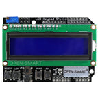 White Backlight Blue LCD 1602 Keypad Shield 1602 Display LCD Expansion Board OnBoard Key Button Module Compatible for Arduino