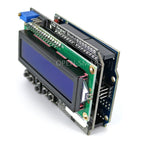 White Backlight Blue LCD 1602 Keypad Shield 1602 Display LCD Expansion Board OnBoard Key Button Module Compatible for Arduino
