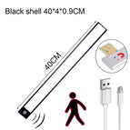Zoyaloo Led Night Light Utra Thin 20/40CM Under Cabinet Closet Kitchen  Motion Sensor Lighting Magnetic Install Night Lamp