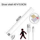 Zoyaloo Led Night Light Utra Thin 20/40CM Under Cabinet Closet Kitchen  Motion Sensor Lighting Magnetic Install Night Lamp