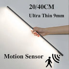 Zoyaloo Led Night Light Utra Thin 20/40CM Under Cabinet Closet Kitchen  Motion Sensor Lighting Magnetic Install Night Lamp