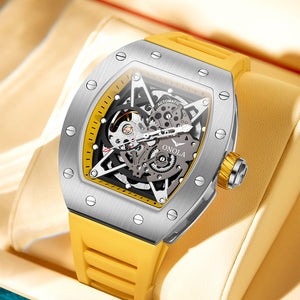 ONOLA ON3838 2023 New ONOLA men's watch Automatic Mechanical Watch Silicone strap Fashion Waterproof Sports Watch Men's casual OM3838