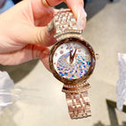 Dimini new peacock watch women's niche casual steel belt rhinestone fashion net red ladies watch 88288