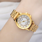 New women's watch female student Korean version trend full diamond and diamond women's watch waterproof fashion quartz steel belt watch women 2021