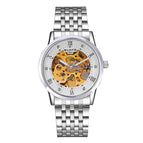 Mechanical Watch Skeleton Retro Men's Mechanical Watch Men's Watch Belt Watch Waterproof Watch 1003