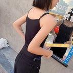 New ice silk knitted vest women can wear out to show thin lace women's vest with adjustable shoulder straps