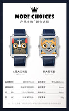 OLEVS 5510  Women Square Puppy Quartz Men's Watch Jam perempuan Casual watch