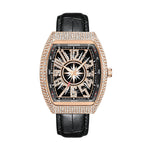 KIMSDUN K-2132B mens casual watch Gypsophila diamond-studded tonneau-shaped fashion luminous waterproof men watch
