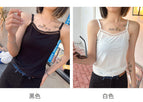 New ice silk knitted vest women can wear out to show thin lace women's vest with adjustable shoulder straps
