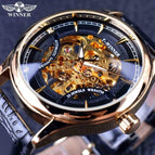 winner Fashion Trend Men's Mechanical Watch Skeleton Watch Men's Manual mechanical men Watch SLZe01