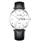 Belushi  541 2019 Men Watch Ultra Slim Steel Mesh Quartz Wristwatch Dual Calendar Simple Black Clock Male Watch