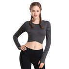 Women's Long Sleeve Sport T-Shirt fashion Fitness Running Yoga Top Y6032