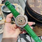 TICTOC Korean version full of diamonds and diamonds ladies watch women's temperament rotating dial women's watch hollow transparent fashion 77023