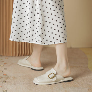 Slippers women's 2022 spring and summer new women's head buckle all-match sandals women's outer wear Muller shoes
