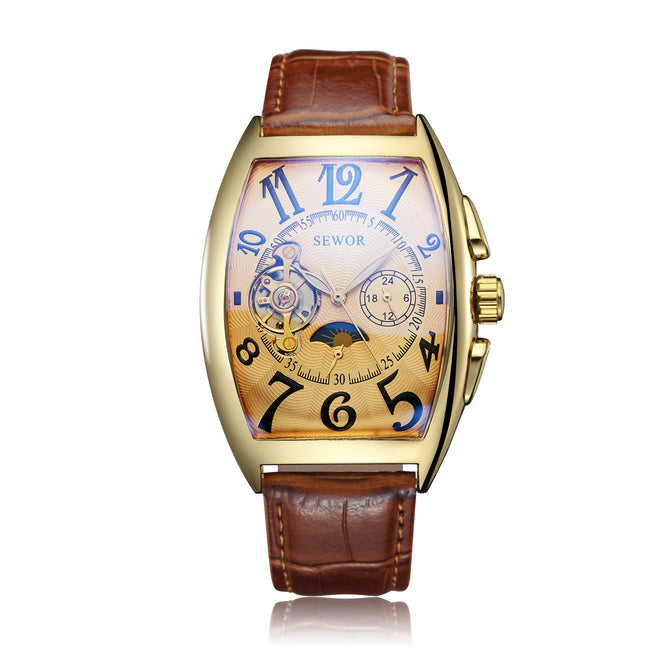 Sewor Men's Watch Fully Automatic Hollow Mechanical Men's Watch Casual Men's Watch Tourbillon fashion casual men watch SWQ44