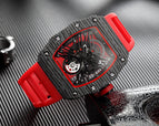 SKONE Time and Space New barrel Watch Men's Hollow Bottom Quartz Watch Silicone Watch 5168