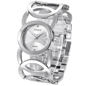 XINEW 990 Stainless Steel Bracelet Watch Fashion Women's Quartz Watch