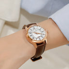 GUOU 6044 watches Women's Fashion Trend Large Dial Belt Quartz Watch Retro Versatile Waterproof Watch for women
