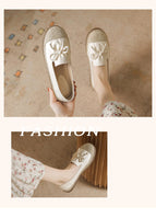 Fisherman's shoes women's flat-bottomed bow gentle single shoes women's soft-bottomed slip-on loafers 633-1