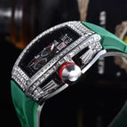Men's watch Barrel-Shaped Square Diamond 6-Pin Quartz Watch European Fashion Men's Watch in Stock 8130