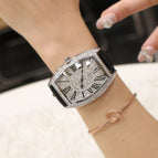 Fashion Net Red New Barrel Genuine Large Men's Watch Belt Diamond Women's Watch Waterproof Watch