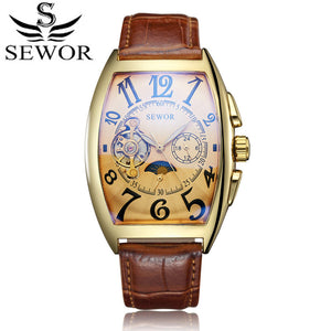 Sewor Men's Watch Fully Automatic Hollow Mechanical Men's Watch Casual Men's Watch Tourbillon fashion casual men watch SWQ44