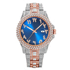 MISSFOX watch European and American hip hop diamond full diamond business men's waterproof quartz watch v320