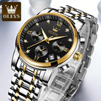 OLEVS watch for men multi-functional fashion three eyes waterproof business cusal quartz men watch 2858