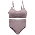 Women's plus size underwear no rims shoulder strap adjustment sexy gathering Panties and bra set 1606
