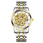KIMSDUN men's watch Business Watch Luminous Waterproof Hollow Fully Automatic Mechanical Watch Golden Dragon men's Watch K-1977A