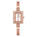 GEDI full diamond small square plate watch new ladies fashion starry delicate light luxury bracelet quartz watch women 1005