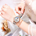 Chenxi Ladies Watch Trend Skeleton Automatic Mechanical Watch Real Diamond Waterproof Luminous Women's Watch CX-8835