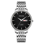 KIMSDUN high-end business men's watch stainless steel double calendar luminous waterproof automatic mechanical watch K-1802A