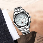 KIMSDUN watch men's simple casual waterproof quartz watch steel belt sports men's watch K-2004B