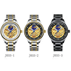 New KINYUED Skeleton Automatic Mechanical Watch Tourbillon Luminous Men's Waterproof Watch JYD-J033