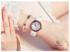 GUOU 8043 NEW Women's Watches Luxury Watches For Women Bracelet Ladies Watch Women Leather Clock